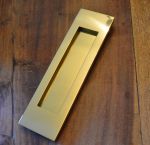 Polished Brass 225mm x 66mm Vertical Letter Plate / Flap (PB07)